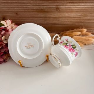 Taza y plato Royal Ascot porcelana inglesa