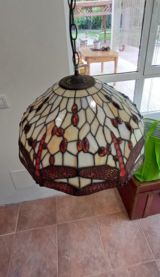 Lámpara Tiffany Libélulas Vidrieras