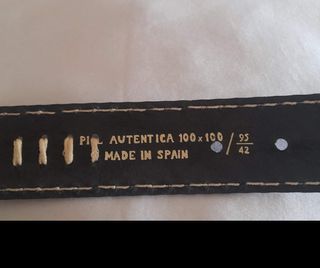 Cinturón cuero marrón oscuro talla 75-80. NUEVO.