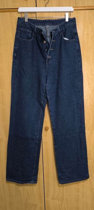 Pantalón recto azul