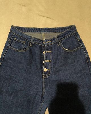 Pantalón recto azul