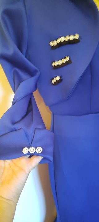 Traje Flamenca Goyesco Azul Talla 42/44