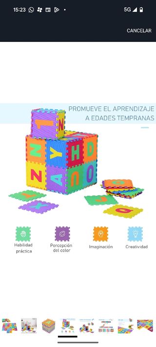 Alfombra Puzzle Infantil Espuma