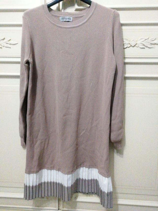 Vestito donna marrone e bianco