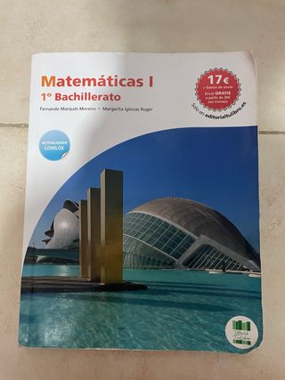 Libro de matemáticas 1 Bach. 