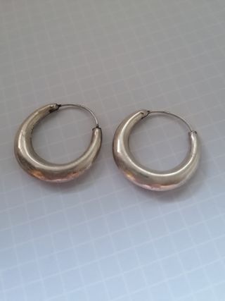 PENDIENTES DE ARO PLATA