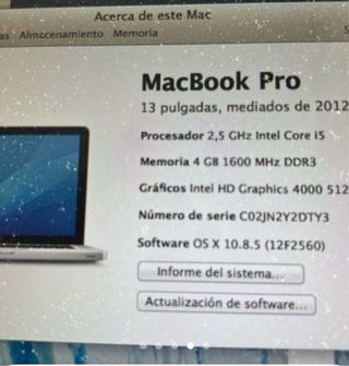 MacBook Pro 2012 Plata
