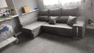 Sofá calidad OFERTA sofa L gris y beige CHESLONG