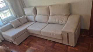 Sofá calidad OFERTA sofa L gris y beige CHESLONG
