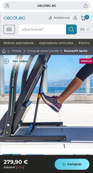 CINTA DE CORRER Y ANDAR CECOTEC - RUNNERFIT