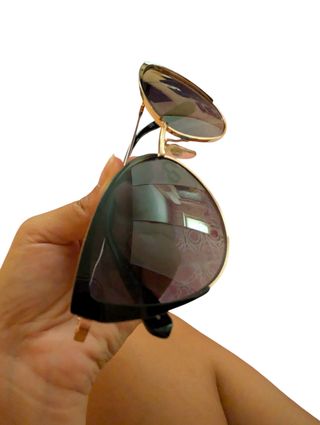 Occhiali da sole Moschino oro e neri