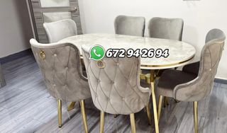 Mesa Turkish + 6 sillas ✅