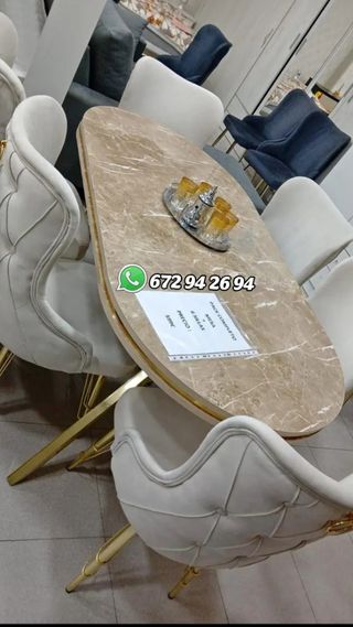 Mesa Turkish + 6 sillas ✅