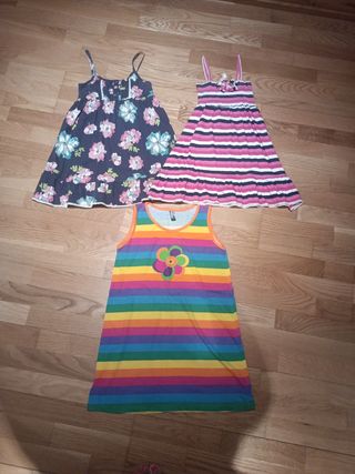 Lote 3 Vestidos Niña 5-6 años