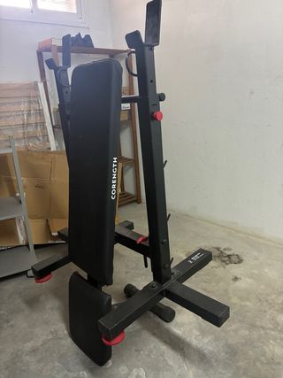 Banco musculación plegable con rack
