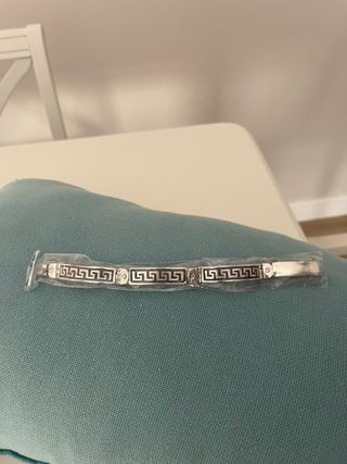 Pulsera de plata caballero diseño greca