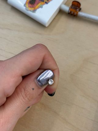 Pendiente Piercing Circonita Plata