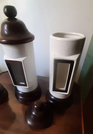 Set 3 Contenitori Cucina Legno e Ceramica