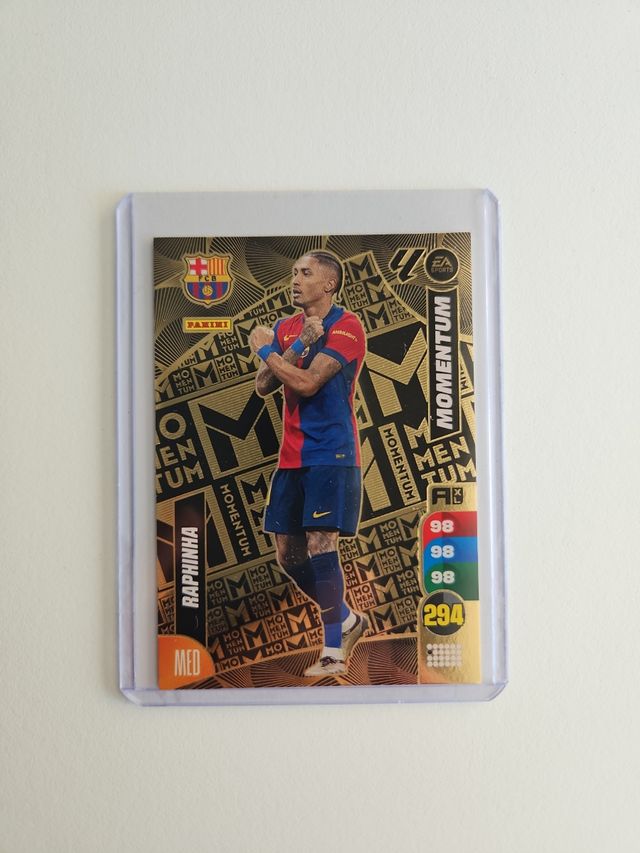 Carta Raphinha Momentum Panini FC Barcelona