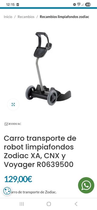 Carrello da trasporto per lavapavimenti Zodiac Robot
