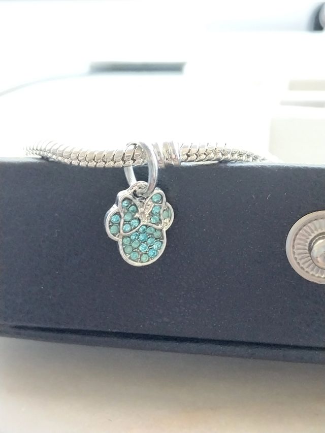 Pendente Minnie Mouse com Cristais Azuis