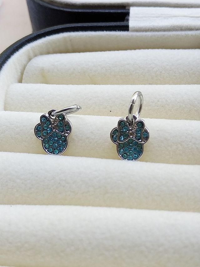 Pendente Minnie Mouse com Cristais Azuis