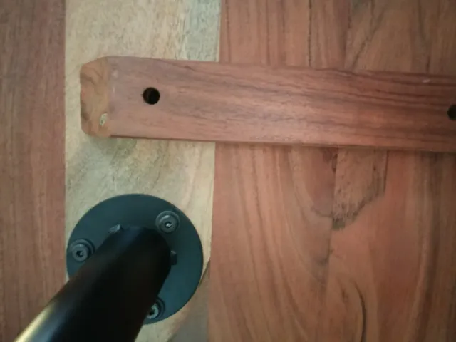 Mesa de centro madera maciza y metal