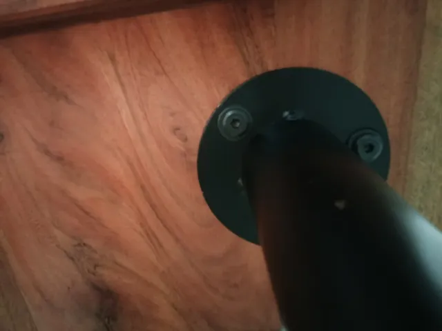 Mesa de centro madera maciza y metal