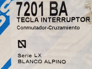 TECLA INTERRUPTOR NIESSEN 7201 BA