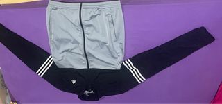 Chaqueta Adidas Gris y Negra