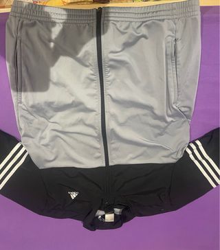Chaqueta Adidas Gris y Negra