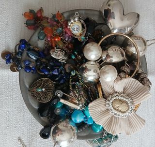 Lotto 20 pezzi bigiotteria - multicolore, argento