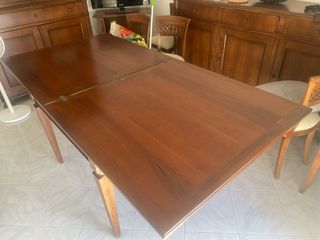 Tavolo legno allungabile + 6 sedie imbottite