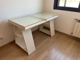 Escritorio blanco cristal Ikea