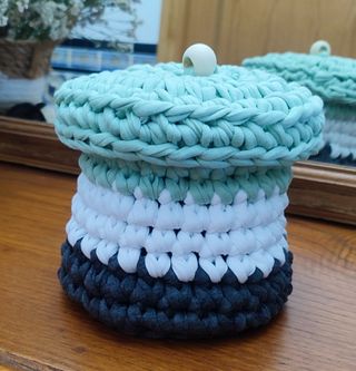 Cestas de trapillo hechas a mano 5 días hábile.