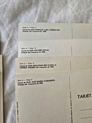 Postales Antiguas 1958 de lotería Nacional