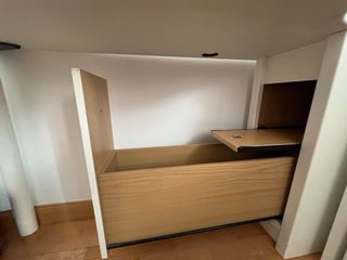 Dormitorio completo blanco y morado