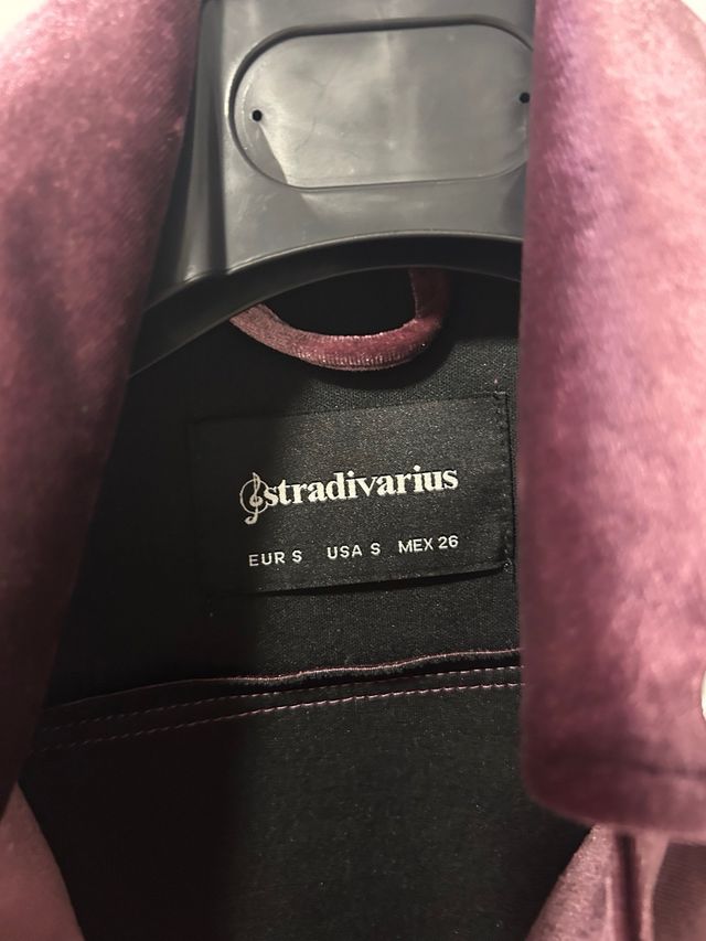 Chaqueta Biker Stradivarius Morado Talla S