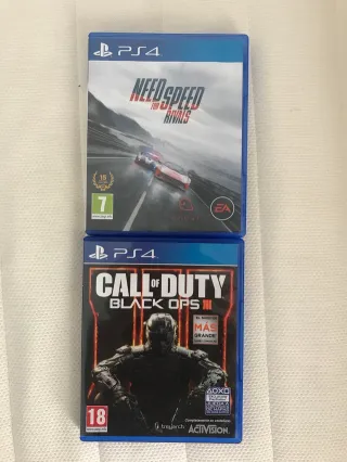 Juegos PS4: Call of Duty BO3 + Need for Speed Riva