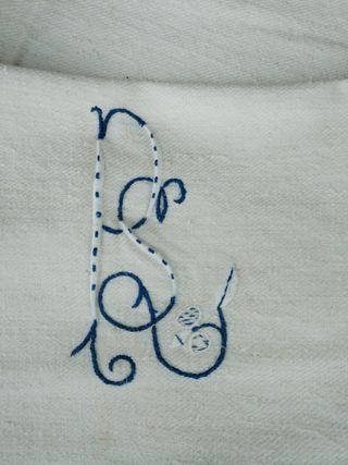 Lotto di 3 Tessuti cotone Lino anni 50 Uncinetto