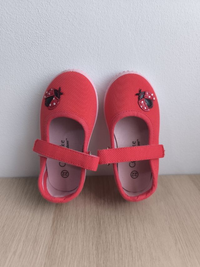 Bailarinas rojas con mariquita talla 22