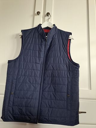 Chaleco acolchado azul hombre