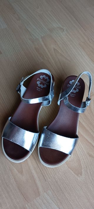 Sandalias Porronet Plateadas