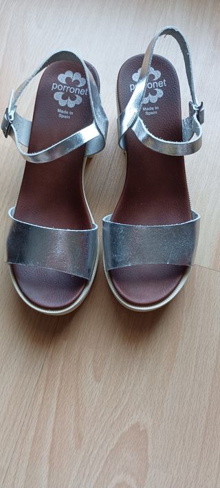 Sandalias Porronet Plateadas
