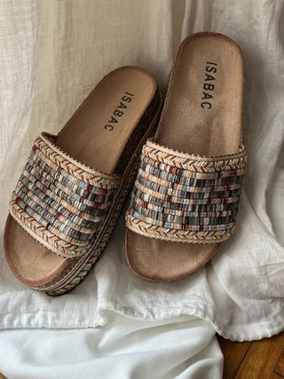 ISABAC Sandali Zeppa Multicolor Nuovi