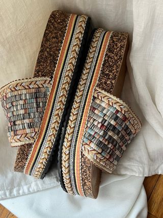 ISABAC Sandali Zeppa Multicolor Nuovi