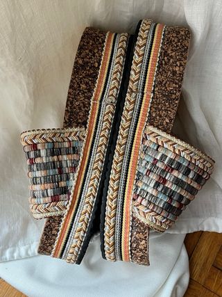 ISABAC Sandali Zeppa Multicolor Nuovi