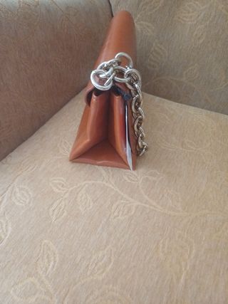 Bolso de mano Mango polipiel naranja