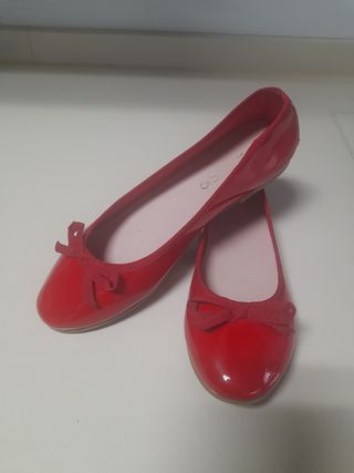 Zapatos niña rojos talla 38