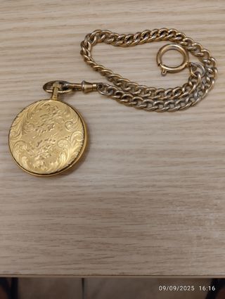 Reloj Bolsillo Lotus Chapado Oro